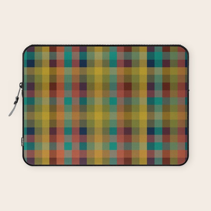 Mid Mod Retro Check Pattern Laptop Sleeve Gallery Image 1