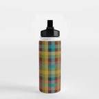 Mid Mod Retro Check Pattern Water Bottle Gallery Image 2