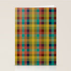 Mid Mod Retro Check Pattern Stationery Card Gallery Image 2