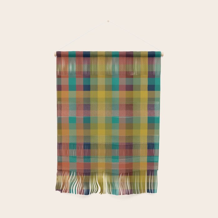 Mid Mod Retro Check Pattern Wall Hanging Gallery Image 1