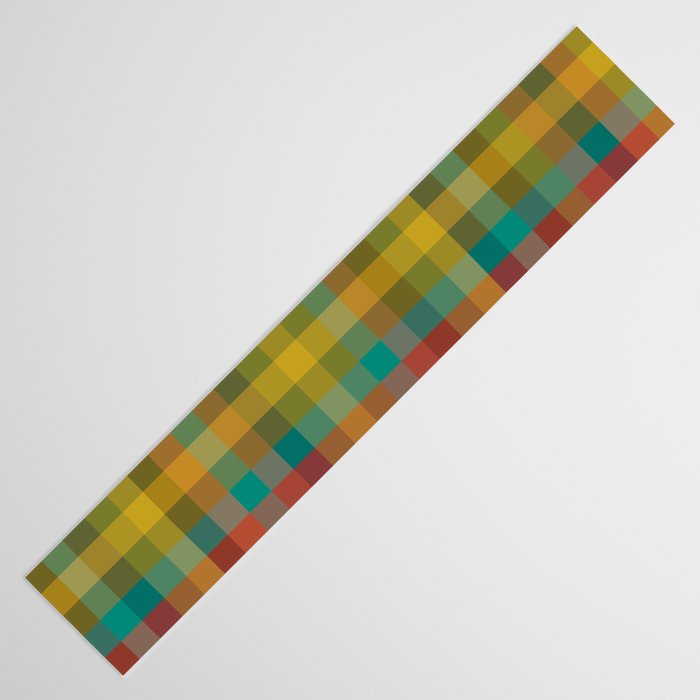 Mid Mod Retro Check Pattern Table Runner Gallery Image 3