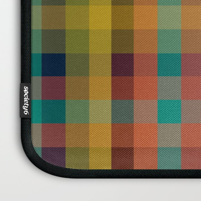 Mid Mod Retro Check Pattern Laptop Sleeve Gallery Image 3