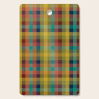 Mid Mod Retro Check Pattern Cutting Board Gallery Image 1