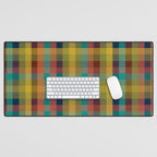 Mid Mod Retro Check Pattern Desk Mat Gallery Image 1