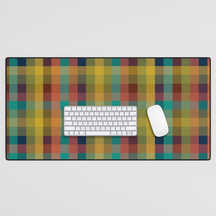 Mid Mod Retro Check Pattern Desk Mat Gallery Image 1