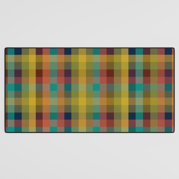 Mid Mod Retro Check Pattern Desk Mat Gallery Image 3