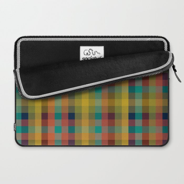 Mid Mod Retro Check Pattern Laptop Sleeve Gallery Image 2