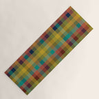 Mid Mod Retro Check Pattern Yoga Mat Gallery Image 1