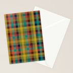 Mid Mod Retro Check Pattern Stationery Card Gallery Image 2