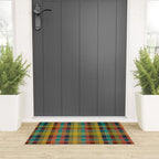 Mid Mod Retro Check Pattern Welcome Mat Gallery Image 3