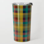 Mid Mod Retro Check Pattern Travel Mug Gallery Image 2