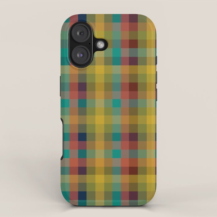 Mid Mod Retro Check Pattern Iphone Case