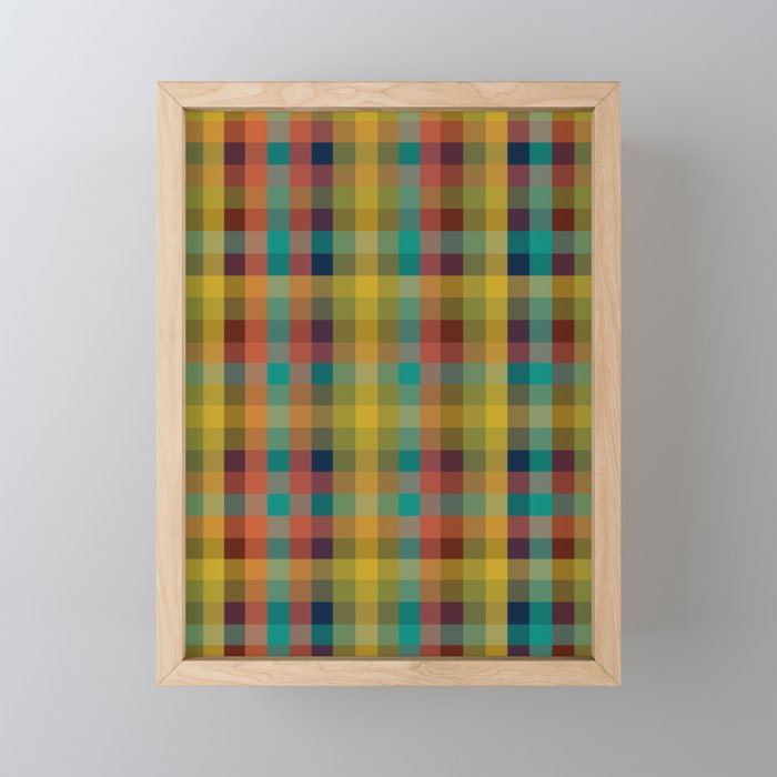 Mid Mod Retro Check Pattern Mini Art Print Gallery Image 1