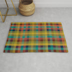 Mid Mod Retro Check Pattern Rug Gallery Image 1