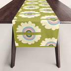 Retro Rainbow Flower Table Runner Gallery Image 1