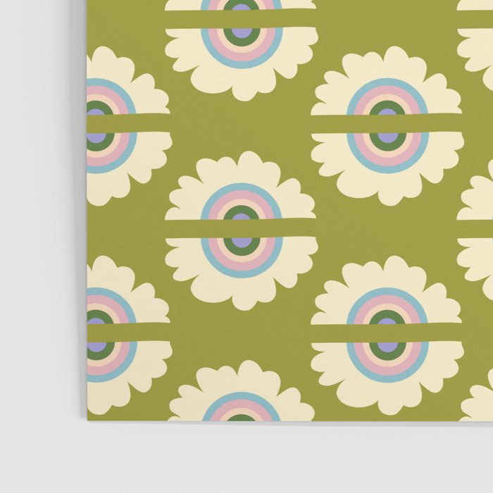 Retro Rainbow Flower Poster Gallery Image 3