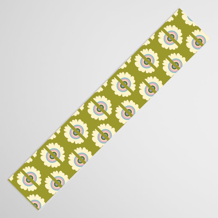 Retro Rainbow Flower Table Runner Gallery Image 3