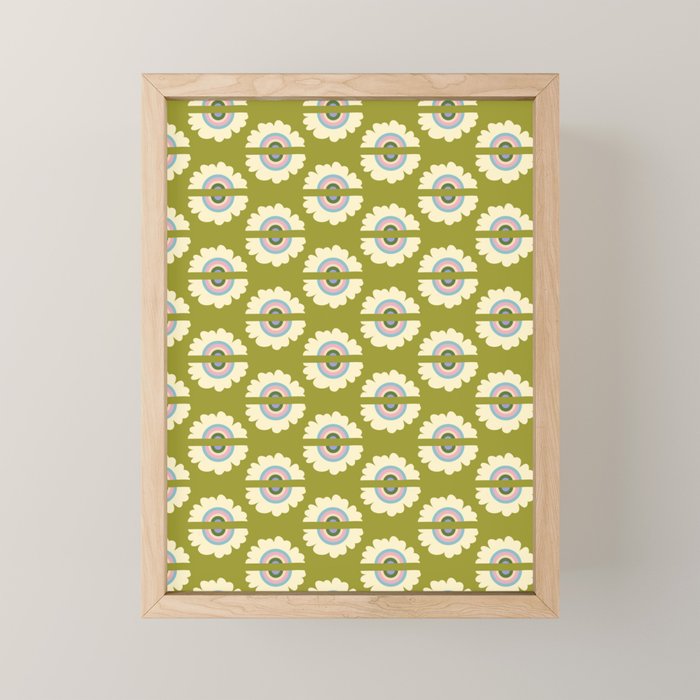 Retro Rainbow Flower Mini Art Print Gallery Image 1