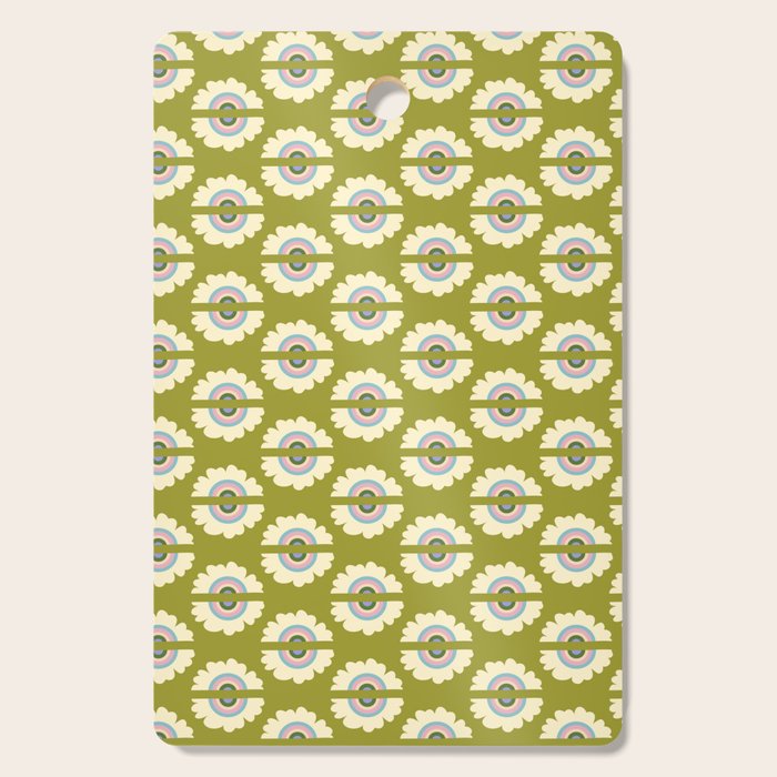 Retro Rainbow Flower Cutting Board Gallery Image 1