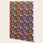 Funny retro sticker quote cartoon pattern Wallpaper Gallery Image 2