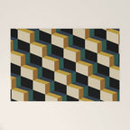 Cuboid Mid Century Abstract Shapes Pattern I Welcome Mat Gallery Image 1