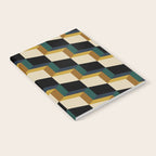 Cuboid Mid Century Abstract Shapes Pattern I Notebook Gallery Image 2