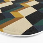 Cuboid Mid Century Abstract Shapes Pattern I Bath Mat Gallery Image 3