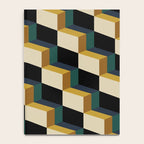 Cuboid Mid Century Abstract Shapes Pattern I Notebook Gallery Image 4