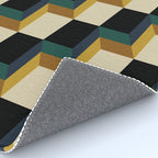 Cuboid Mid Century Abstract Shapes Pattern I Rug Gallery Image 4