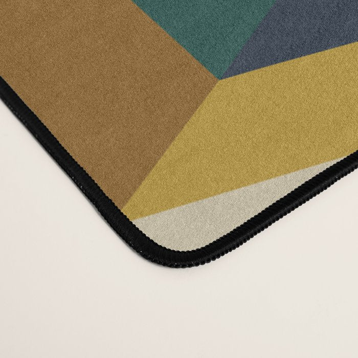 Cuboid Mid Century Abstract Shapes Pattern I Desk Mat Gallery Image 4