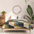 Cuboid Mid Century Abstract Shapes Pattern I Comforter Gallery Image 3