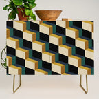 Cuboid Mid Century Abstract Shapes Pattern I Credenza Gallery Image 1