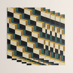 Cuboid Mid Century Abstract Shapes Pattern I Wrapping Paper Gallery Image 3