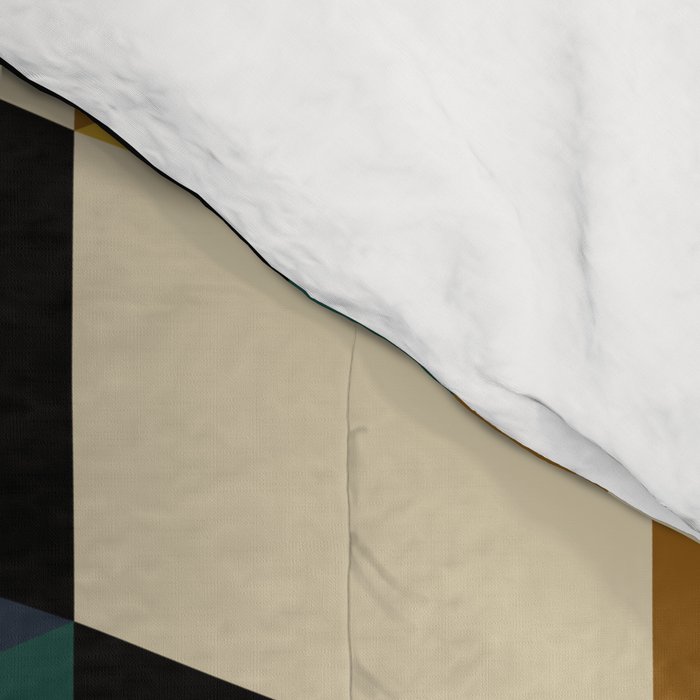 Cuboid Mid Century Abstract Shapes Pattern I Comforter Gallery Image 4