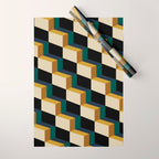 Cuboid Mid Century Abstract Shapes Pattern I Wrapping Paper Gallery Image 1