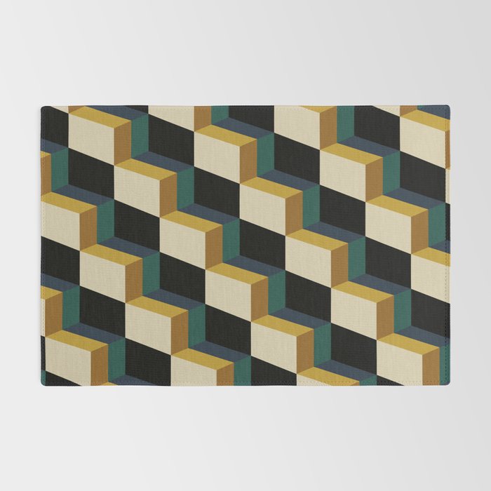 Cuboid Mid Century Abstract Shapes Pattern I Rug Gallery Image 2