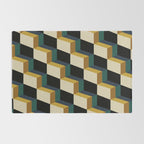 Cuboid Mid Century Abstract Shapes Pattern I Rug Gallery Image 2