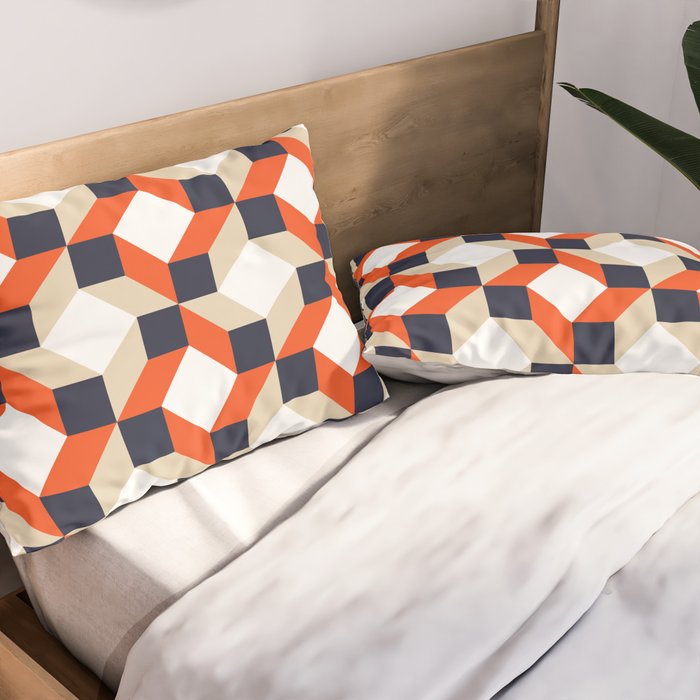 Geometric 02A Pillow Sham Gallery Image 2