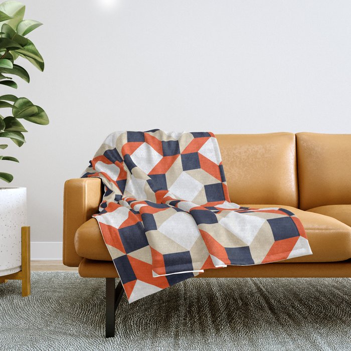 Geometric 02A Throw Blanket Gallery Image 1