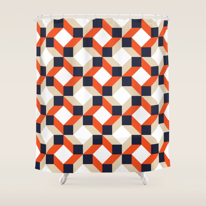 Geometric 02A Shower Curtain Gallery Image 1