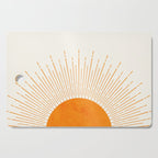 Orange Sunburst Boho Midcentury Cutting Board Gallery Image 1
