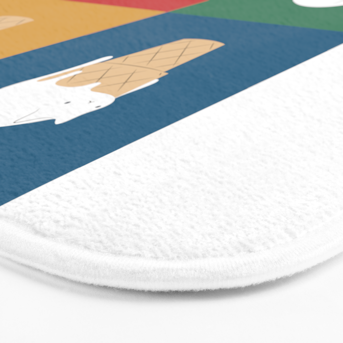 Cat Ice Cream 2x2 Bath Mat Gallery Image 3