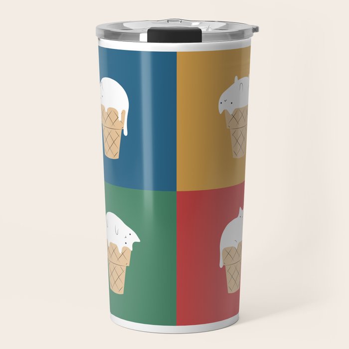 Cat Ice Cream 2x2 Travel Mug Gallery Image 1