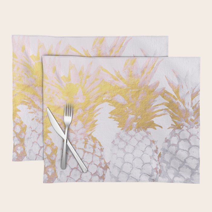Golden pineapples Placemat Gallery Image 1