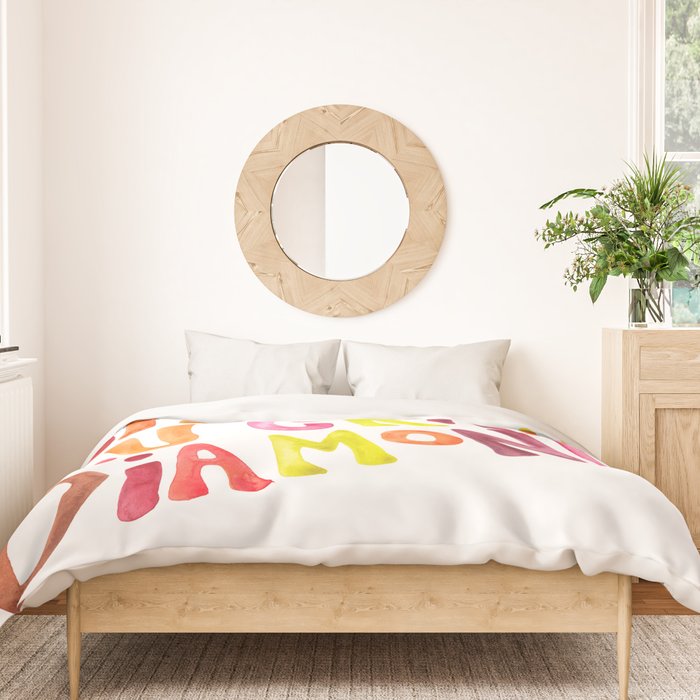 Shine On You Crazy Diamond - Rainbow Palette Duvet Cover Gallery Image 3
