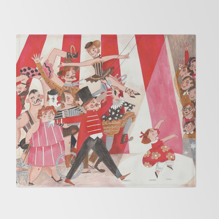 Circus in town Throw Blanket Gallery Image 2