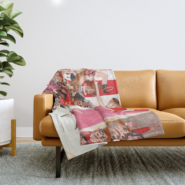 Circus in town Throw Blanket Gallery Image 1