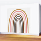 Whimsical Rainbow in Earthy Colors Wall Mural Gallery Image 2