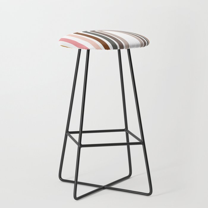 Whimsical Rainbow in Earthy Colors Stool Gallery Image 1