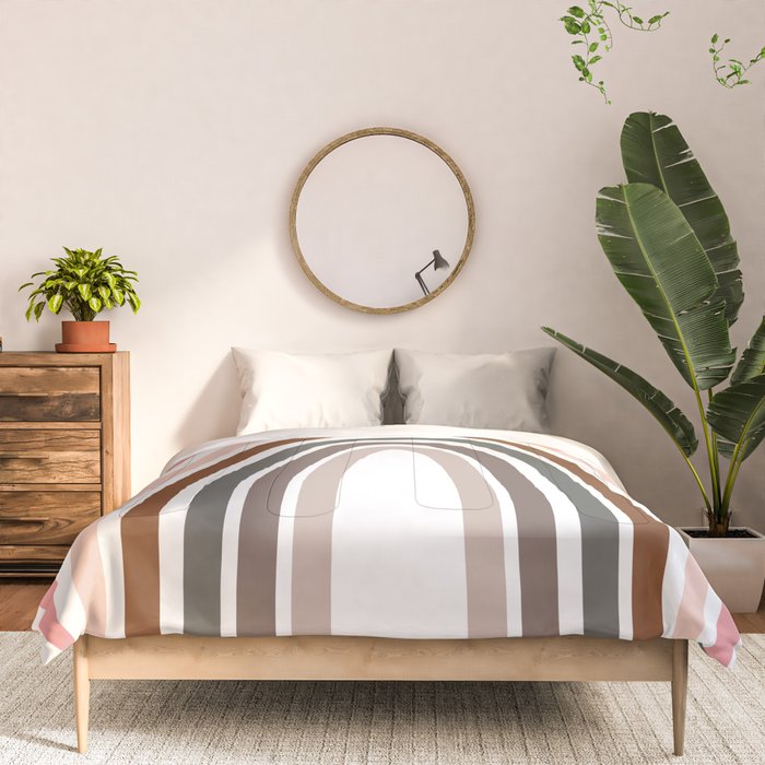 Whimsical Rainbow in Earthy Colors Comforter Gallery Image 3